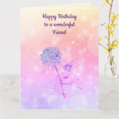 Happy Birthday Friend Kaart (Gele Bloem)