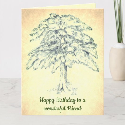 Happy Birthday Friend Kaart (Voorkant)