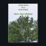 Happy Birthday Friend Magnetic Card<br><div class="desc">Een simpel uitgesproken magnetische verjaardagsgroet voor een goede vriend!</div>