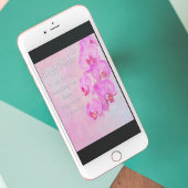 Happy Birthday Friend Paarse Orchideeën Kaart