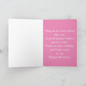 Happy Birthday Friend Paarse Orchideeën Kaart (Binnen)