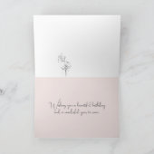 Happy Birthday Friend Victorian Woman Hat Custom  Kaart (Binnen)