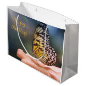 Happy Birthday Friendly Butterfly Groot Cadeauzakje (Achterkant Gekanteld)