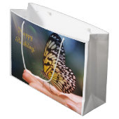 Happy Birthday Friendly Butterfly Groot Cadeauzakje (Voorkant Gekanteld)