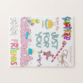 Happy Birthday Friends Family Jigzaag Puzzle Legpuzzel (Horizontaal)