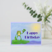 Happy Birthday Frog Briefkaart (Staand voorkant)