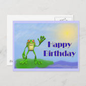 Happy Birthday Frog Briefkaart (Voorkant / Achterkant)
