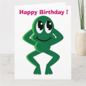 "HAPPY BIRTHDAY" FROG KAART (Voorkant)