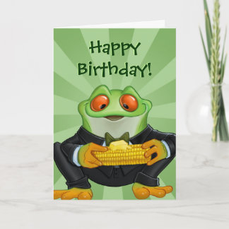 Happy Birthday Frog wenskaart Kaart