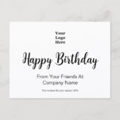 Happy Birthday From Business Logo Special Offer Briefkaart (Voorkant)