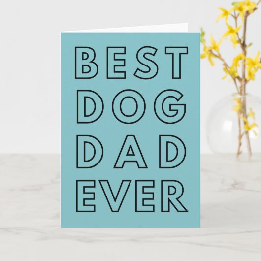 Happy Birthday from Dog, beste hond-pap-kaart Kaart (Gele Bloem)