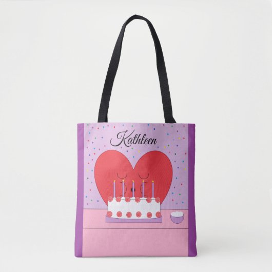 Happy Birthday, From My Heart to Yours: Tote Bag (Voorkant)