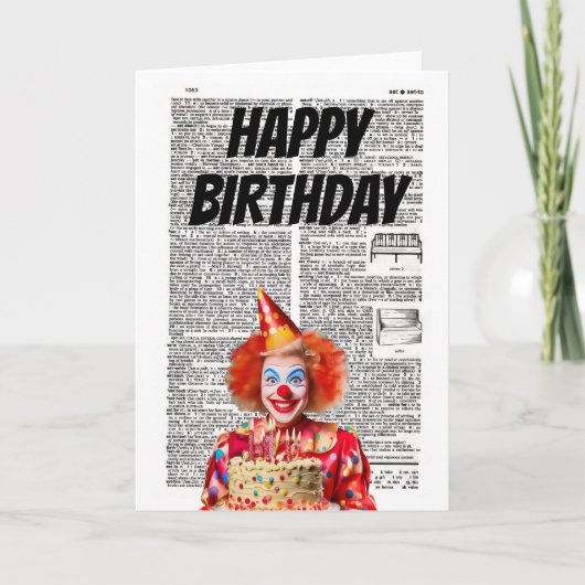 HAPPY BIRTHDAY from the Clown Kaart (Voorkant)