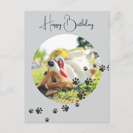Happy Birthday from Your Furry Friend 2 Photos   Briefkaart (Voorkant)