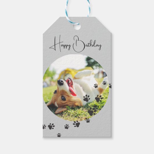Happy Birthday from Your Furry Friend 2 Photos   Cadeaulabel (Voorkant)