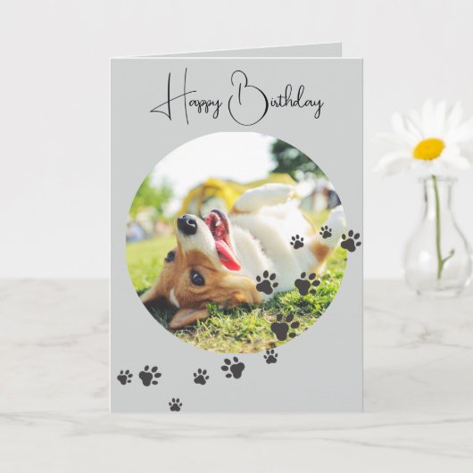 Happy Birthday from Your Furry Friend 2 Photos Kaart (Kleine Plant)