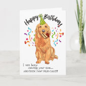 Happy Birthday from Your Golden Retriever Dog Kaart (Voorkant)