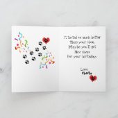 Happy Birthday from Your Golden Retriever Dog Kaart (Binnen)