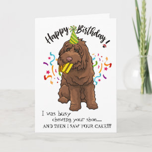 Happy Birthday from Your Labradoodle Buddy Kaart