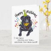 Happy Birthday from Your Labrador Buddy Kaart (Gele Bloem)