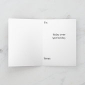 Happy Birthday Fun Bold Kleurrijke Strepen Aanpass Kaart (Binnen)