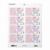 Happy Birthday FUN Cupcake Adreslabel Etiket (Full Sheet)