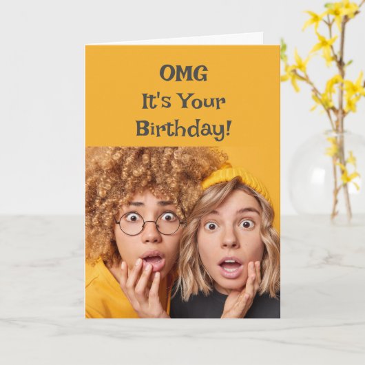 Happy Birthday Fun Humor voor iedereen Kaart (Gele Bloem)
