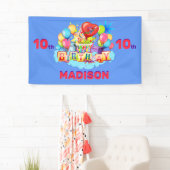 Happy Birthday Fun Kinder Banner Voeg naam en leef (Insitu)