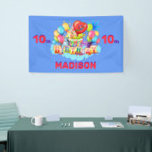 Happy Birthday Fun Kinder Banner Voeg naam en leef (Beurs)