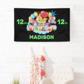 Happy Birthday Fun Kinder Banner Voeg naam en leef (Insitu)