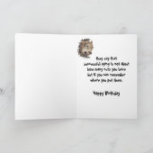 Happy Birthday Fun met eekhoorn Kaart (Binnen)