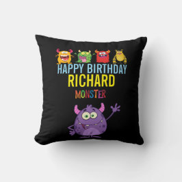 Happy Birthday FUN Monsters kids cute Kussen