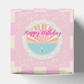 Happy Birthday Fun Party Box, Pink Rainbow Bedankdoosjes (Bovenkant)