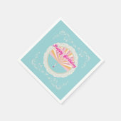 Happy Birthday Fun Party Napkin, Pink Rainbow Servet (Hoek)