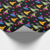 Happy Birthday Fun Party Petten Cadeaupapier (Hoek)