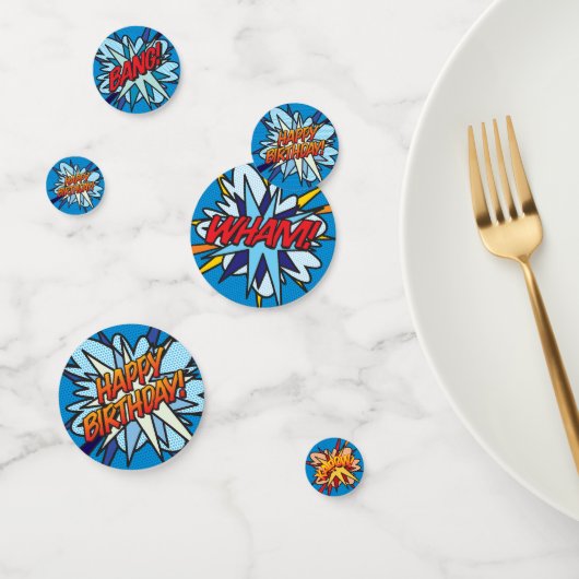 HAPPY BIRTHDAY Fun Retro Comic Book Confetti (Groep)