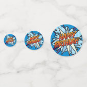HAPPY BIRTHDAY Fun Retro Comic Book Confetti (Voorkanten)
