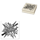 HAPPY BIRTHDAY Fun Retro Comic Book Rubberstempel (Gestempeld)