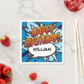 HAPPY BIRTHDAY Fun Speech Bubble gepersonaliseerd Servet (Insitu)