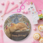 Happy Birthday Funny Chickens Papieren Bordje (Feest)