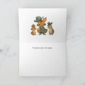 Happy Birthday Funny Cute Cartoon Animals Courier Kaart (Binnen)