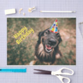 Happy Birthday Funny Dog in Party Pet Tissuepapier (Craft)