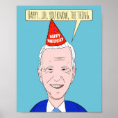 Happy Birthday Funny Forgetful President Humor Hol Poster (Voorkant)