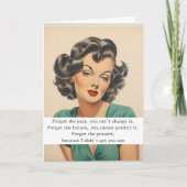 Happy Birthday Funny Gezegde Retro Vrouw Kaart (Voorkant)