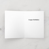 Happy Birthday Funny Gin Quote Typografisch Folie Wenskaart (Binnenlaag)