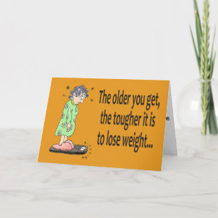 Happy Birthday Funny Humor Lose Weight Card Kaart