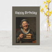 Happy Birthday Funny Lie over je leeftijd Kaart (Gele Bloem)