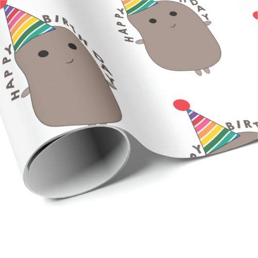 Happy Birthday Funny Potato Cadeaupapier (Rol Hoek)