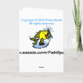 Happy Birthday Funny Stand-Up Fish cartoon KAART (Achterkant)