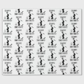 Happy Birthday Funny Teckel Inpakpapier (Vlak)